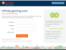 Tablet Screenshot of infinity-gaming.com